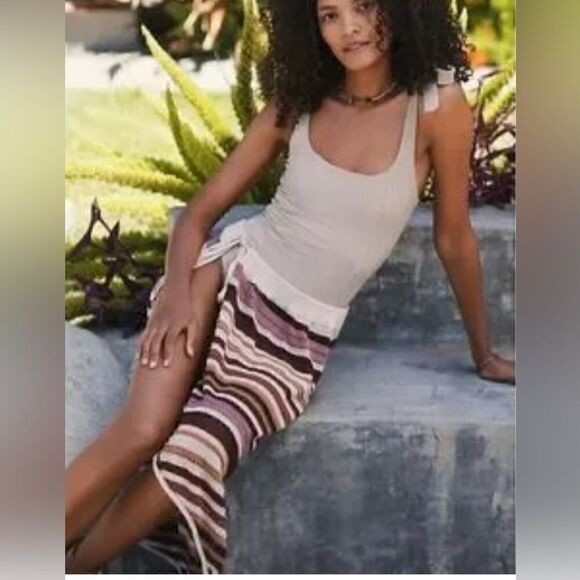 Anthropologie Striped Crochet Beach Wrap. NWT - Picture 1 of 4